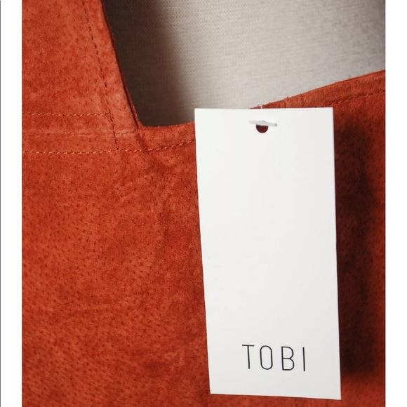 Tobi Rust Shifting Sides Open Back Dress NEW - Picture 5 of 6